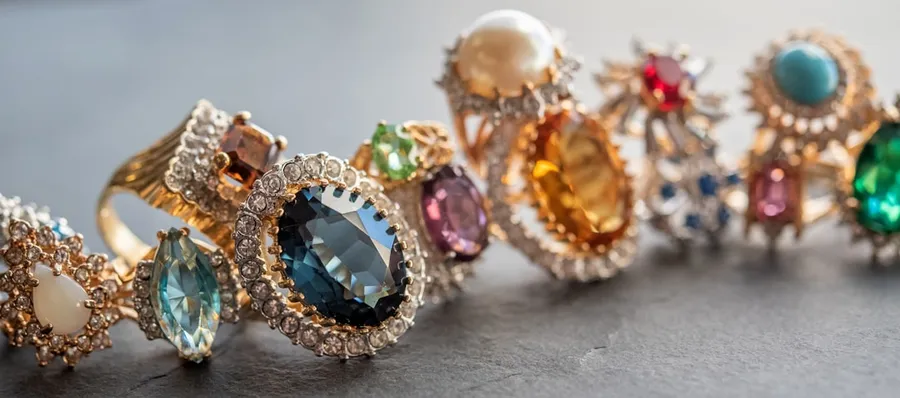 Ilustrasi mimpi cincin — gold and green gemstone ring