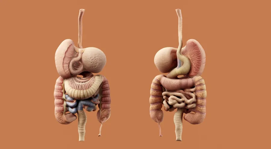 Ilustrasi mimpi lambung — A detailed diagram of the human digestive system.