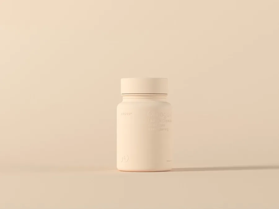 Ilustrasi mimpi obat ayam — a bottle of medicine sitting on top of a table