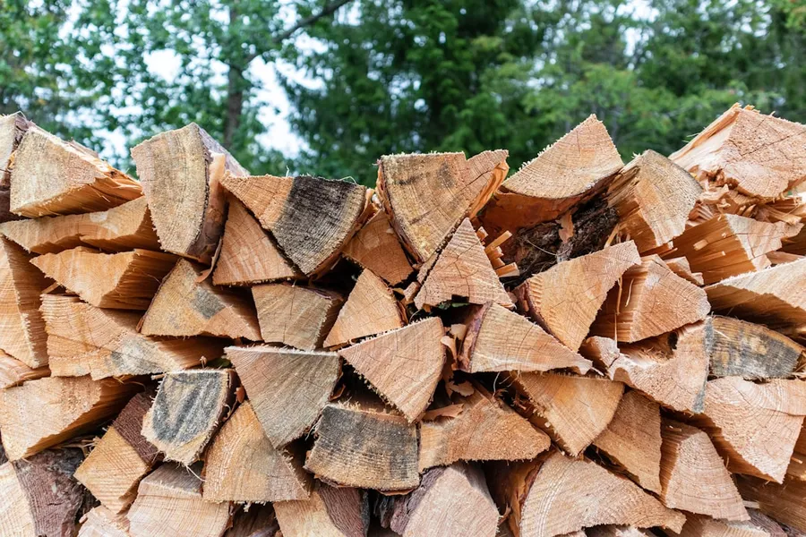 Ilustrasi mimpi pencari kayu — brown firewood lot
