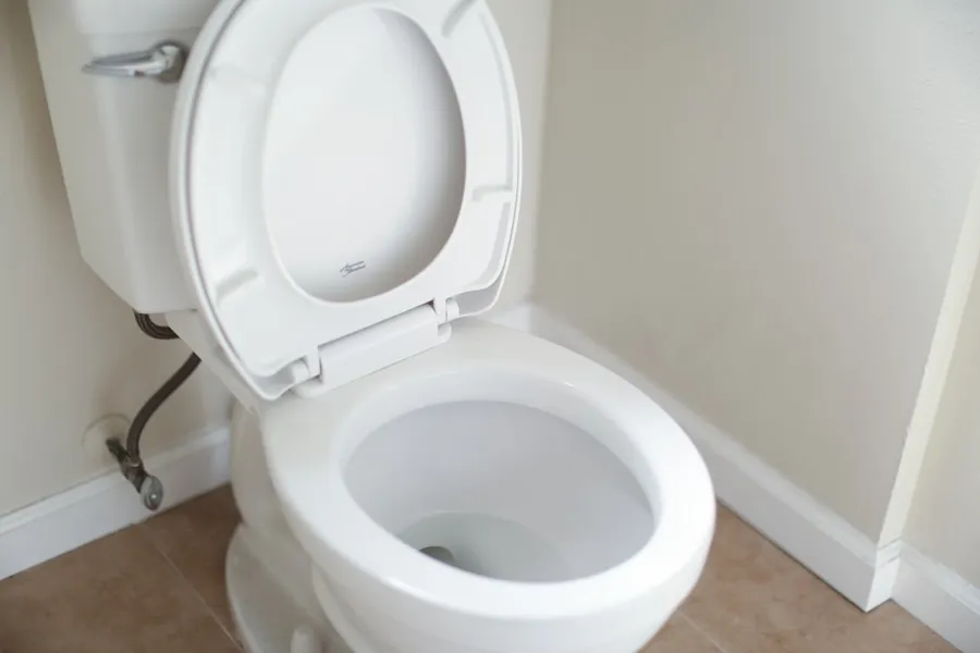 Ilustrasi mimpi toilet — white ceramic toilet bowl with cover